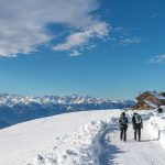 Wandern im Schnee auf dem Jochgrimm