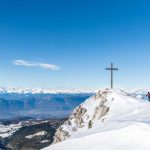 Auf dem Gipfel des Weißhorns im Winter