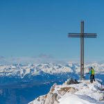 Gipfelkreuz Weißhorn im Winter