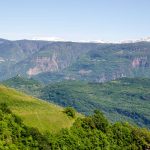 Leuchtenburg mit Rosengartengruppe im Hintergrund