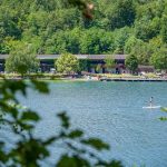 Badesteg, Großer Montiggler See, Montiggler Wald, schwimmen