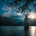 Reschen, Reschensee, Turm, Vinschgau