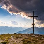 Gipfelkreuz, Piz Chavalatsch, Sonne, Wolke