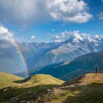 Alpen, Ortler, Ortlerblick, Ortlergruppe, Piz Chavalatsch, Regenbogen, Vinschgau