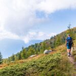 Baum, Himmel, Hochland, Holz, Natur, Pfad, Pflanze, Steig, Wald, Wanderweg, Wolken, path, sentiero