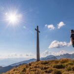 Berg, Bergsteigen, Gipfelkreuz, Himmel, Natur, Pfunderer Berge, Putzenhöhe, wandern