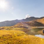 Berg, Bergsee, Grünbachsee, Hochland, Natur, Sonne, wandern