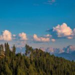 Baum, Dolomiten, Dürrenstein, Himmel, Holz, Natur, Pflanze, Sonnenuntergang, Wald, Wolken