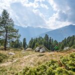 Alm, Baum, Berg, Himmel, Hochland, Holz, Matte, Natur, Pflanze, Ulten, Ultental, Ultimo, Val d’Ultimo, Weide, Wolken, wandern