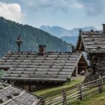 Architektur, Gebäude, Hintere Flatscher Berg Alm, Ruine, Schindeldach, Ulten, Ultental, Ultimo, Val d’Ultimo