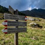 Architektur, Berg, Hochland, Natur, Schild, Schusterhüttl, Tufer Alm, Ulten, Ultental, Ultimo, Ultner Höhenweg, Val d’Ultimo, Wegweiser