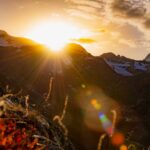 Il Gran Zebu, Königsspitze, Martelltal, Ortler-Alpen, Sonne, Sonnenuntergang