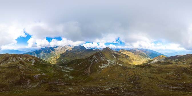 360° Rundblick vom Terner Jöchl über die Pfunderer Berge (Grubbachkamm)