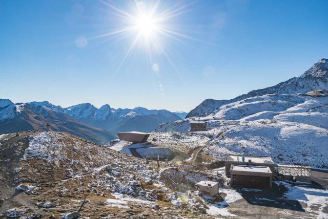 Timmelsjoch – Grenze zwischen Südtirol (IT) und Nordtirol (AT)