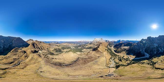 360° über dem Grenzkamm zwischen der Seiser Alm und dem Durontal