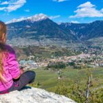 Ausblick, Blütezeit, Frühjahr, Frühling, Früjahr, Meran, Waalweg, rasten