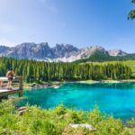 Bergsee, Karersee, Latemar, See, Wasser, lago, lake, türkis