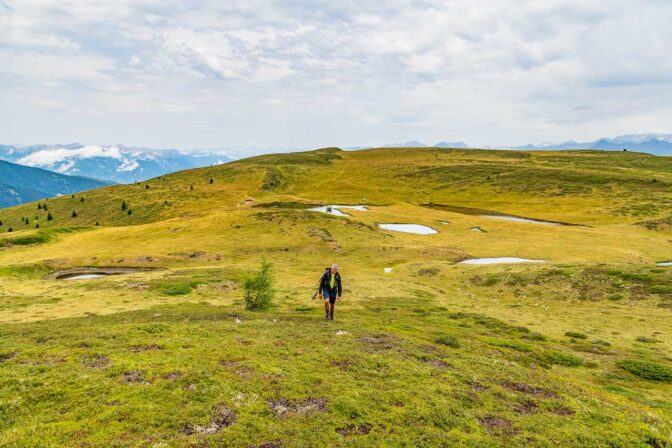 Blick zurück zu den Glittner Seen