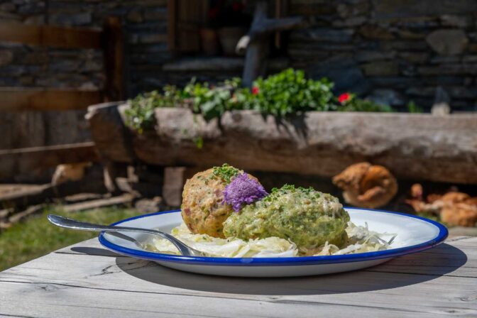 Zimknödel und Speckknödel