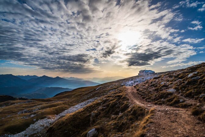 Schlernhaus, Sonne, Wolke, Wolken