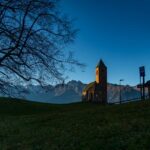 Abendstimmung, Gotteshaus, Hafling, Haflinger Erlebnisweg, Kirche, St. Kathrein, Texelgruppe, chiesa, church