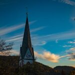 Abendstimmung, Hafling, Kirchturm, campanile