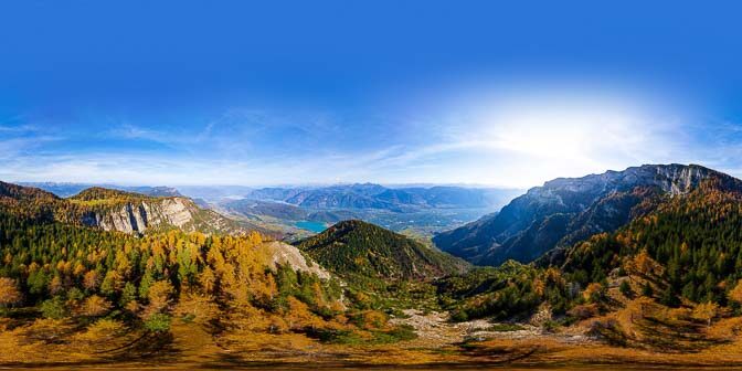 360° über dem Paterkopf mit Blick auf Tramin und Kalterer See