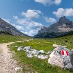 Abteital, Badia, Fanes, Fanes Berge, Fanes Gruppe, Gadertal, Gruppo Fanes, L’Gran Pian, Markierung, Naturpark Fanes-Sennes-Prags, Val Badia