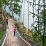 Fußgängerbrücke, Fußgängerhängebrücke, Hängebrücke, Schnalstal, Vernagt Stausee, wandern