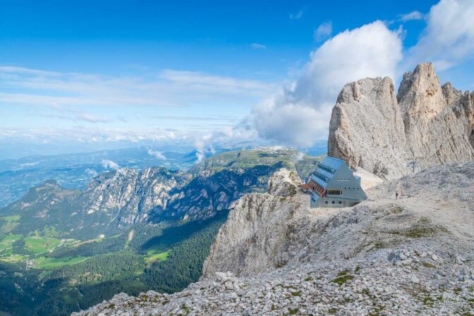 Blick vom Santnerpass zum Schlern