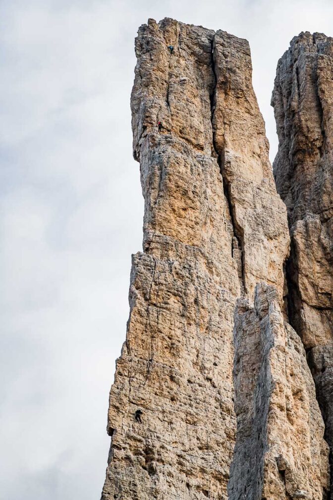 Kletterer auf dem Delagoturm (Vajolettürme)