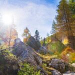 Croda da Lago, Herbst, Lärchen, Sonne, autumn, autunno