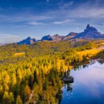 Antelao, Becco di Mezzodi, Dolomiten, Herbst, Lago de Federa, Lago di Federa, Lärchen, autumn, autunno