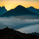 Abendstimmung, Dolomitenblick, El Jou, Jou de Giau, Nebel, Passo Giau, Passo di Giau, Punta di Zonia, Sonnenuntergang