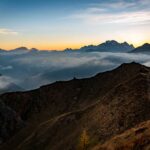 Abendstimmung, Dolomitenblick, El Jou, Jou de Giau, Nebel, Passo Giau, Passo di Giau, Punta di Zonia, Sonnenuntergang