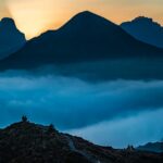 Abendstimmung, Dolomitenblick, El Jou, Jou de Giau, Nebel, Passo Giau, Passo di Giau, Punta di Zonia, Pärchen, Sonnenuntergang