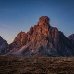 Abendstimmung, Dolomitenblick, El Jou, Jou de Giau, Nuvolaugruppe, Passo Giau, Passo di Giau, Ra Gusela, Sonnenuntergang