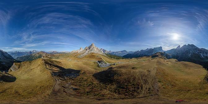 360° Dolomitenblick von der Punta Zonia am Passo di Giau