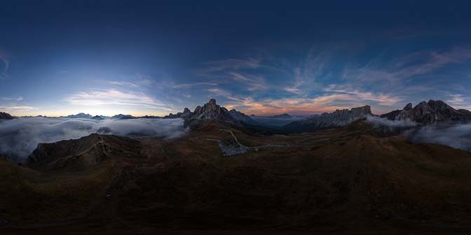 360° Dolomiten-Rundumblick vom Passo di Giau