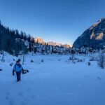 Dolomiten, Lago di Sorapiss, schneewandern