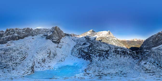 360° über dem Bergsee Lago di Sorapis