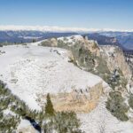 Gipfelkreuz, Marienspitz, Roen, Schnee, Vogelperspektive