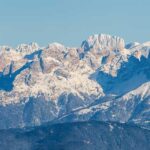 Bergpanorama, Dolomiten, Hochgall, Latemar, Panorama, Peitlerkofel, Riesenferner, Riesenferner Ahrn, Riesenfernergruppe, Rosengarten, Schlern, Schlerngebiet, Schlernmassiv, Schlernspitzen, Sciliar, Winter, inverno, weiße Jahreszeit, winter