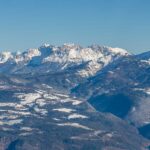 Bergpanorama, Catinaccio, Dolomiten, Rosengarten, Rosengartengruppe, Winter, inverno, weiße Jahreszeit, winter