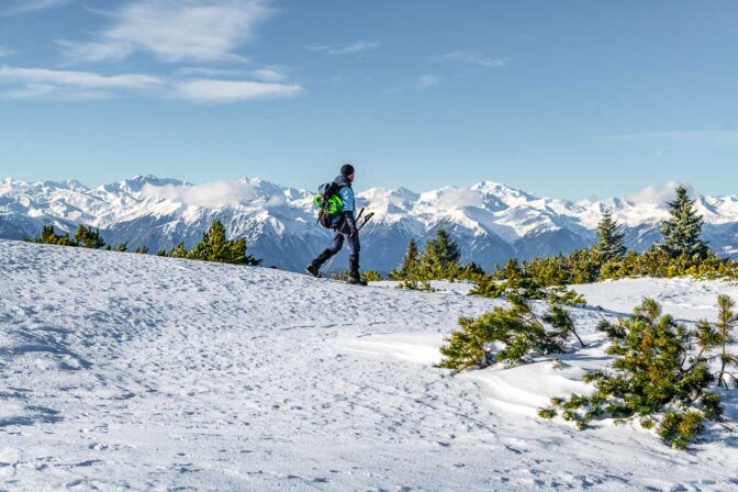 Auch auf die Ortler Alpen mit Ortler, Hintere Eggenspitze, Zufrittspitze und Hasenöhrl können wir schauen