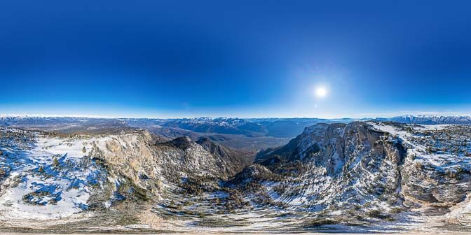 360° Blick auf den höchsten Punkt des Mendelgebirges (Roen 2116 m)