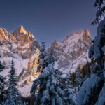 Alpenglühen, Palagruppe, Pale, Pale di San Martino, Schnee, Winter, inverno, weiße Jahreszeit, winter