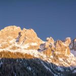 Alpenglühen, Dolomiten, Palagruppe, Pale, Pale di San Martino, Schnee, Sonnenuntergang, Winter, inverno, weiße Jahreszeit, winter