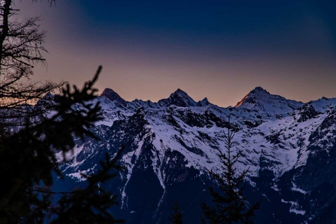 Noch ein kurzer Blick auf den Lodner, die Hohe Weiße und die Hohe Wilde