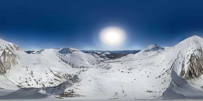 360° über dem Skigebiet Meran 2000